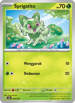 Sprigatito, Fuecoco & Ampharos ex No. 004 Normal