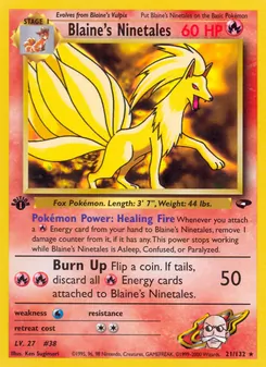 Blaine's Ninetales, Gym Challenge No. 21 Normal