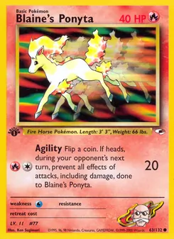 Blaine's Ponyta, Gym Heroes No. 63 Normal