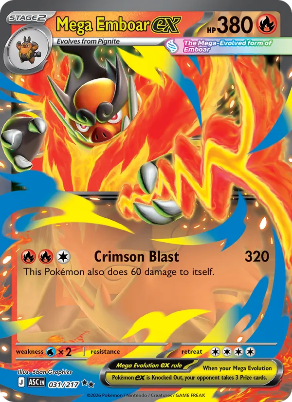 Mega Emboar ex, Ascended Heroes No. 031