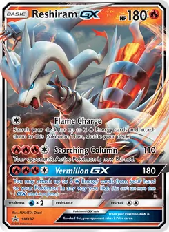 Reshiram GX, SM Black Star Promos Nº SM137 Normal