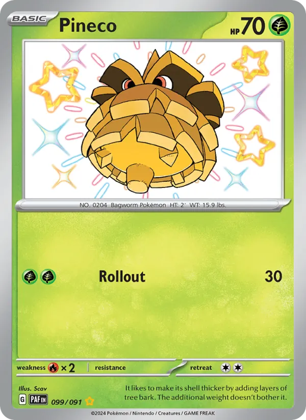 Pineco, Paldean Fates No. 099