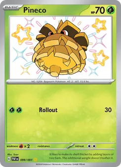 Pineco, Paldean Fates Nº 099 Holo
