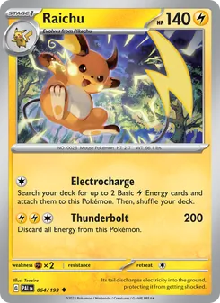 Raichu, Paldea Evolved No. 064 Normal