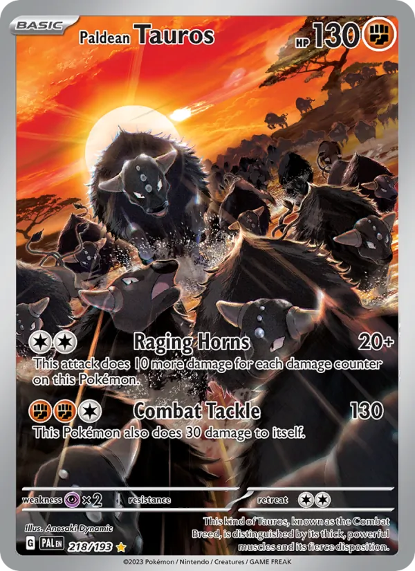 Paldean Tauros, Paldea Evolved No. 218
