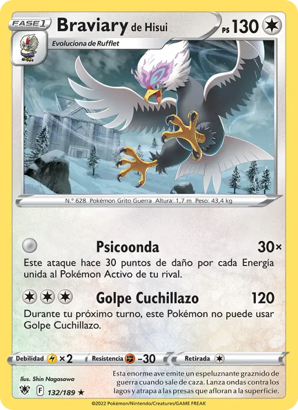 Braviary de Hisui, Resplandor Astral No. 132