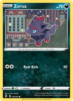 Zorua, Evolving Skies Nº 102 Normal