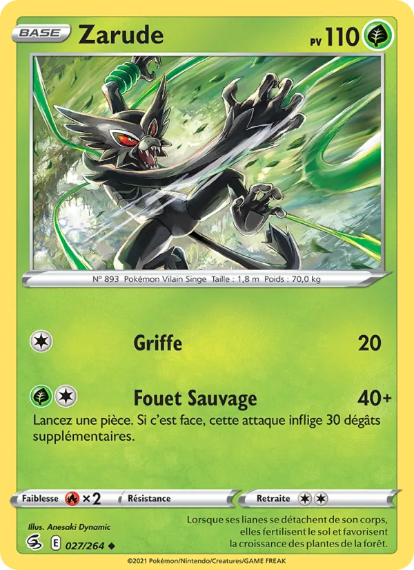 Zarude, Poing de Fusion Nº 27
