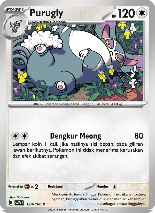 Purugly, Bimbingan Rasi No. 129