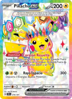Pikachu ex, Chispas Fulgurantes No. 219 Holo