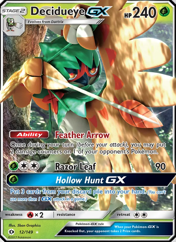 Decidueye GX, Sun & Moon No. 12