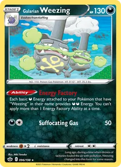 Galarian Weezing, Chilling Reign Nº 96 Normal