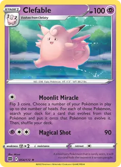 Clefable, Brilliant Stars No. 054 Normal