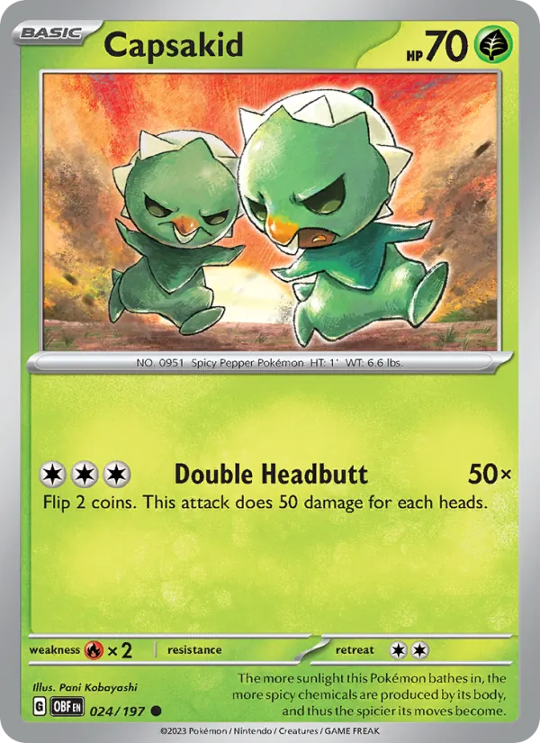 Capsakid, Obsidian Flames Nº 024