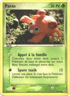 Paras, EX Rouge Feu & Vert Feuille Nº 72 Normal