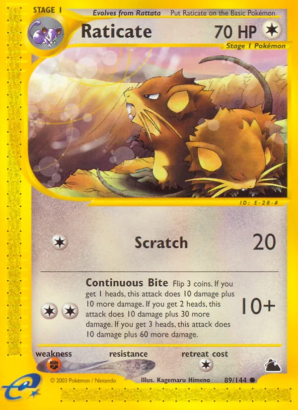 Raticate, Skyridge Nº 89