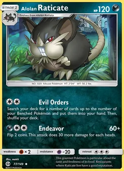Alolan Raticate, Sun & Moon Nº 77 Normal