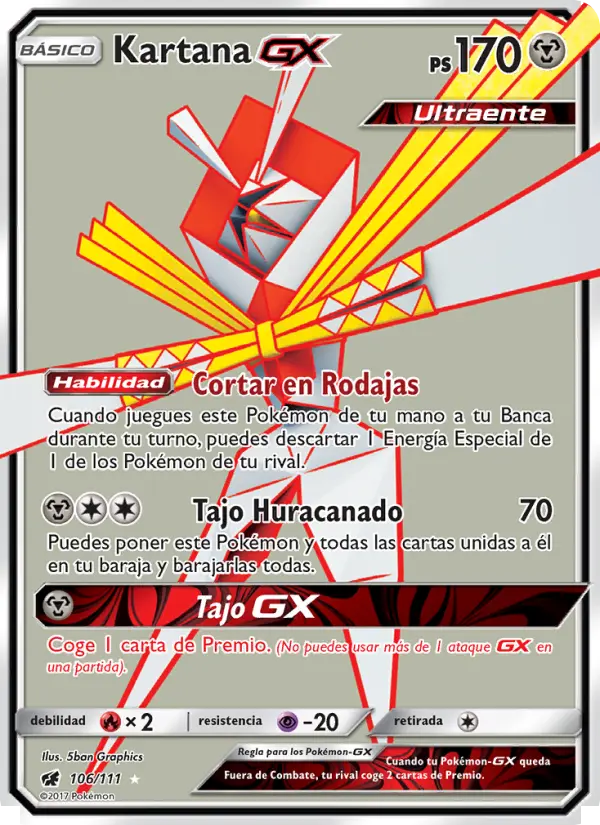 Kartana GX, Invasión Carmesí No. 106