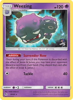 Weezing, Hidden Fates Nº 29 Normal