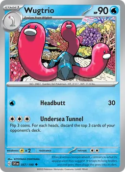 Wugtrio, Scarlet & Violet No. 057 Normal