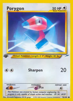 Porygon, Neo Destiny Nº 78 Normal