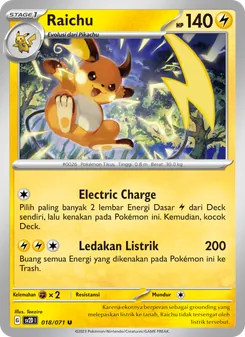 Raichu, Letusan Tanah No. 018 Normal
