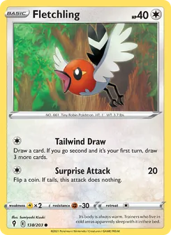 Fletchling, Evolving Skies No. 138 Normal