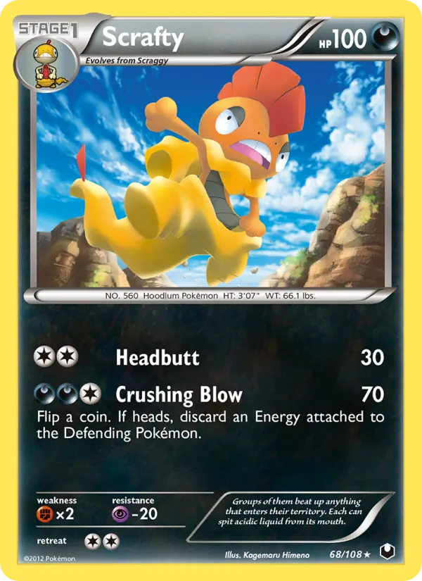 Scrafty, Dark Explorers Nº 68