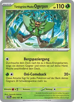 Türkisgrüne-Maske-Ogerpon, Maskerade im Zwielicht Nº 024 Holo