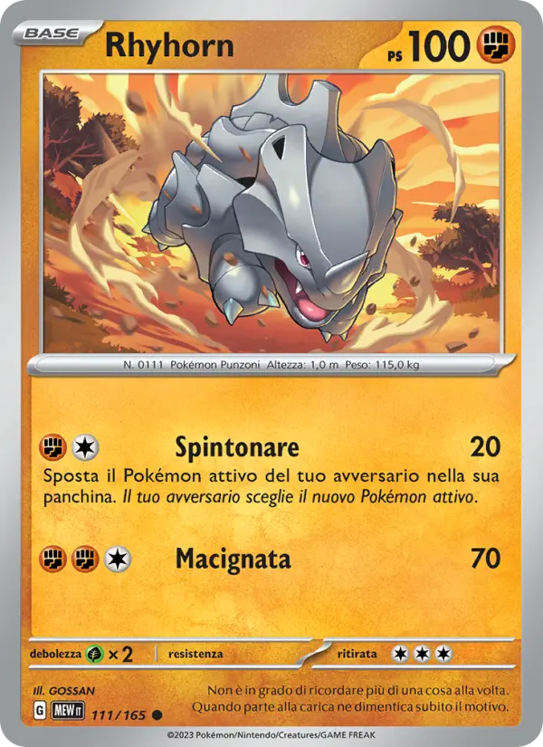 Rhyhorn, 151 No. 111