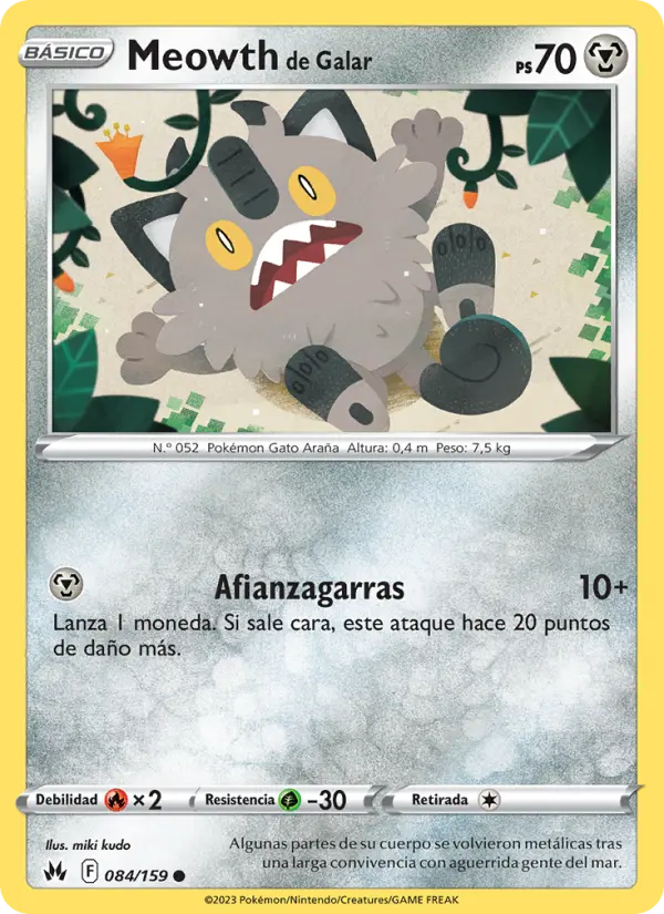Meowth de Galar, Cenit Supremo No. 084