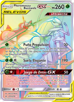 Pheromosa y Buzzwole GX, Vínculos Indestructibles Nº 215 Normal