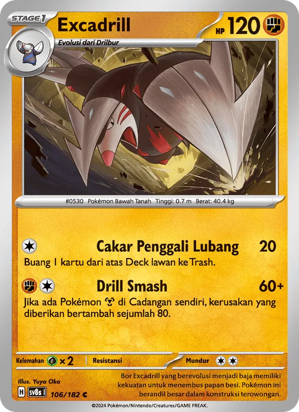 Excadrill, Kilat Rasi No. 106