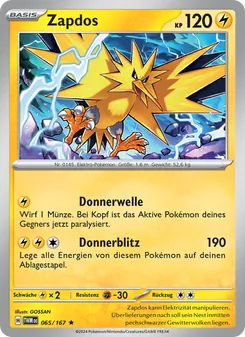 Zapdos, Maskerade im Zwielicht Nº 065 Holo
