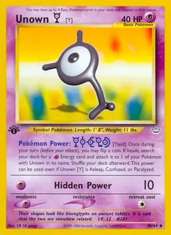 Unown [Y], Neo Revelation No. 40 Normal