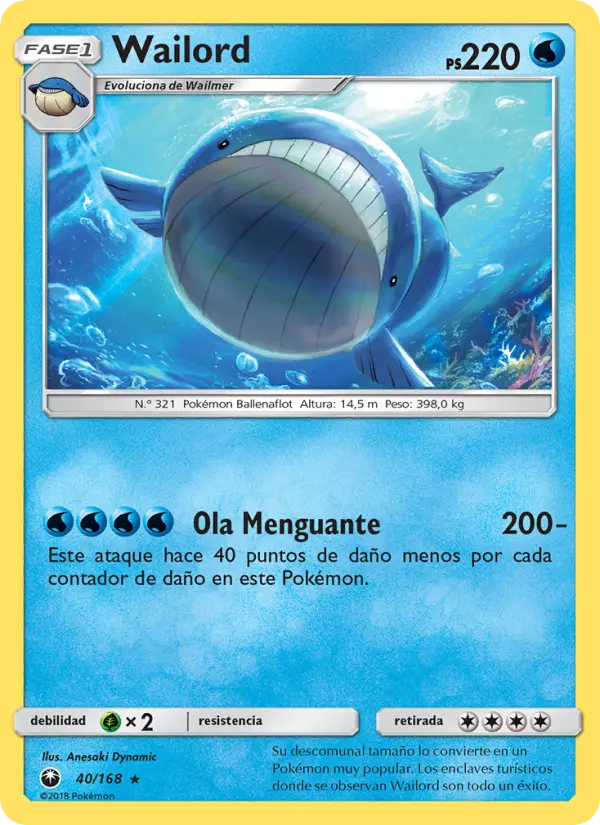 Wailord, Tormenta Celestial Nº 40