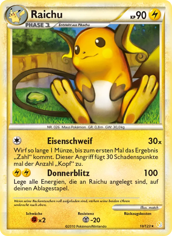 Raichu, HeartGold SoulSilver No. 10