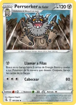 Perrserker de Galar, Golpe Fusión Nº 181 Normal