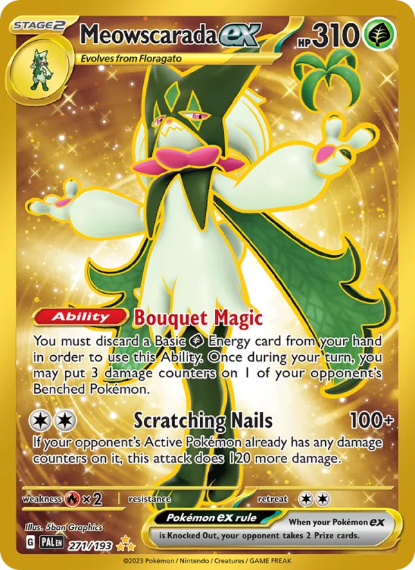 Meowscarada ex, Paldea Evolved No. 271