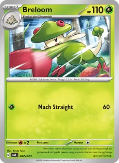 Breloom, Fuecoco & Ampharos ex No. 002 Normal