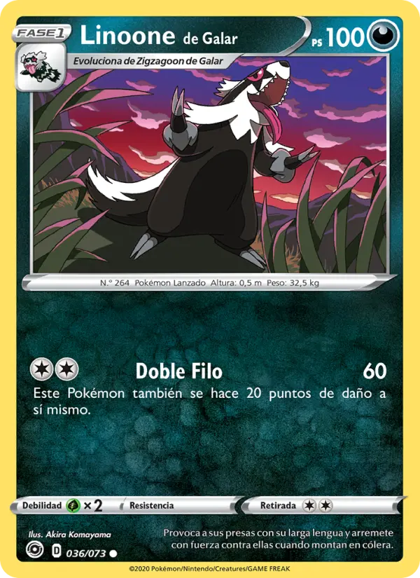 Linoone de Galar, Camino de Campeones Nº 36