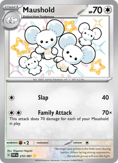 Maushold, Paldean Fates Nº 210 Holo