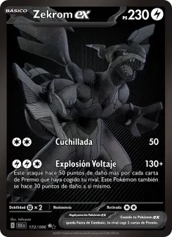 Zekrom ex, Fulgor Negro No. 172 Holo