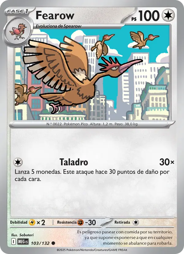Fearow, Megaevolución No. 103