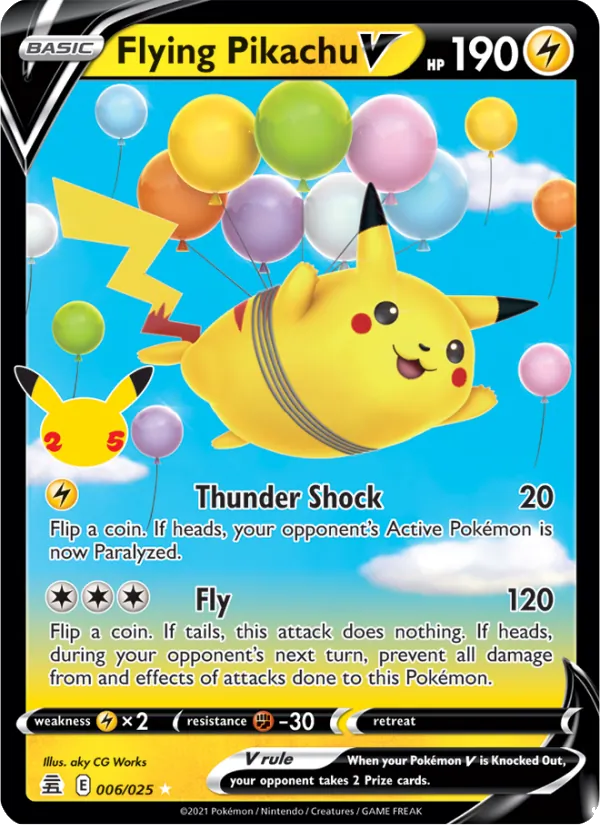 Flying Pikachu V, Celebrations No. 6