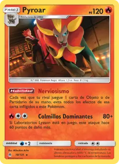 Pyroar, Luz Prohibida No. 19 Normal