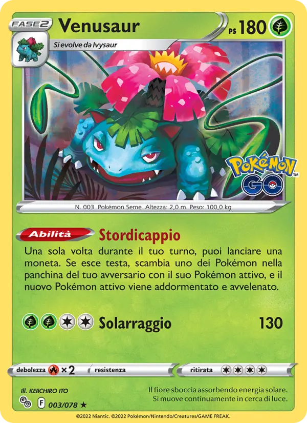 Venusaur, Pokémon GO No. 003
