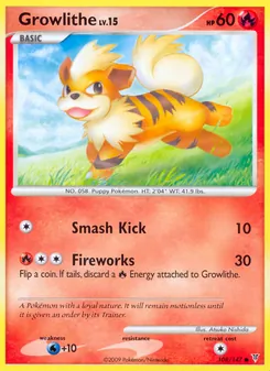 Growlithe, Supreme Victors Nº 108 Reverse