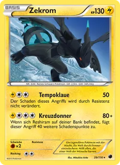 Zekrom, Plasma-Frost No. 39 Normal