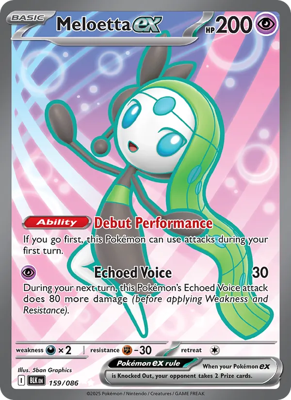 Meloetta ex, Black Bolt No. 159